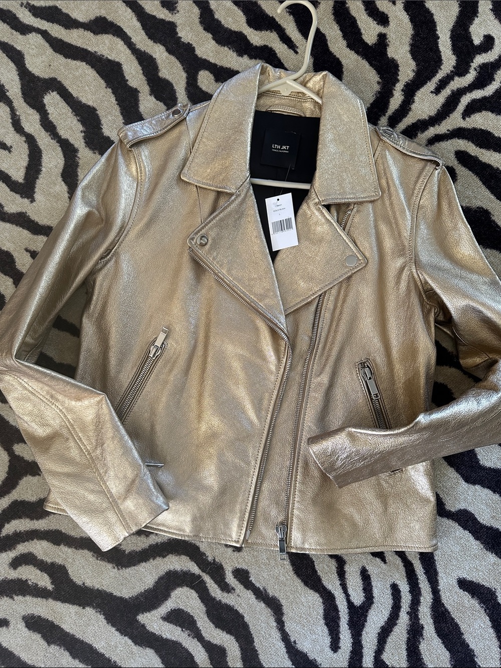 SAKS LTH JKT GOLD RUSH LEATHER MOTO JACKET